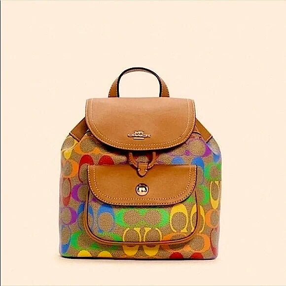 Coach | Bags | Coach Pennie Small Rainbow Signature  display picture 3
